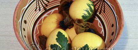 пасхальные яйца с листочками. Шаг 7