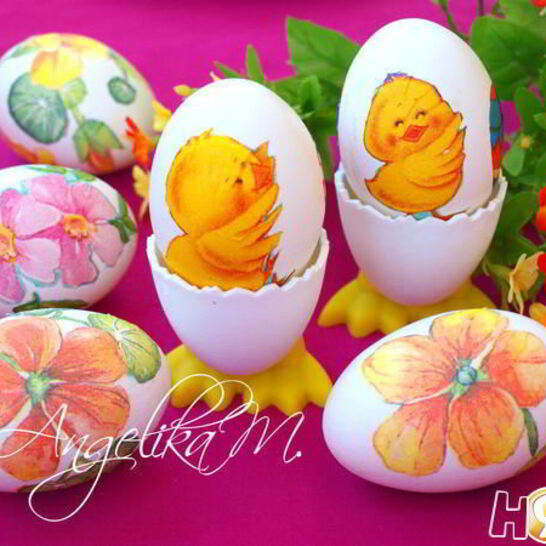 Рецепт пасхальные яйца в стиле декупаж