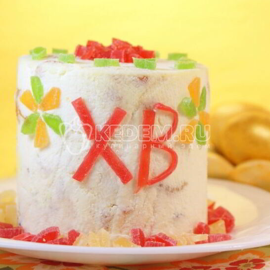 Рецепт творожная пасха с курагой
