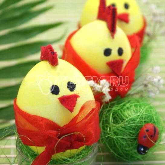 Рецепт яйца пасхальные цыплятки