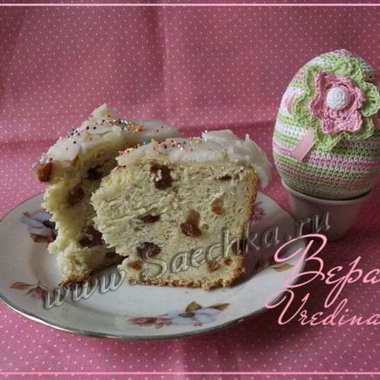 Рецепт заварной кулич без яиц