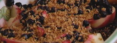 персики, запеченные с черникой и гречневыми хлопьями. Шаг 4