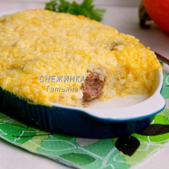 Рецепт ароматные фрикадельки под рисово-тыквенным суфле