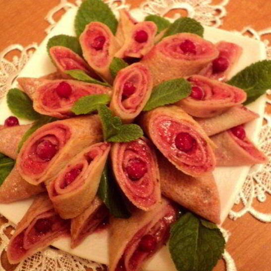 Рецепт блинчики с ягодным суфле