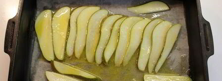 дважды запеченное суфле горгонзола и карамелизованная груша. Шаг 2