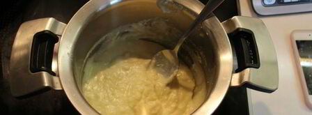 дважды запеченное суфле горгонзола и карамелизованная груша. Шаг 5