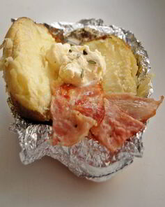 Печеный картофель с суфле из тимьяна