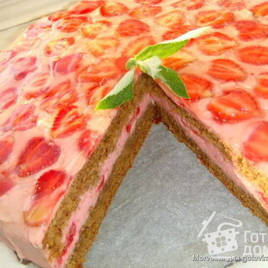 Рецепт торт-суфле с клубникой