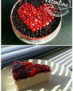 Творожно-медовое суфле с ягодами