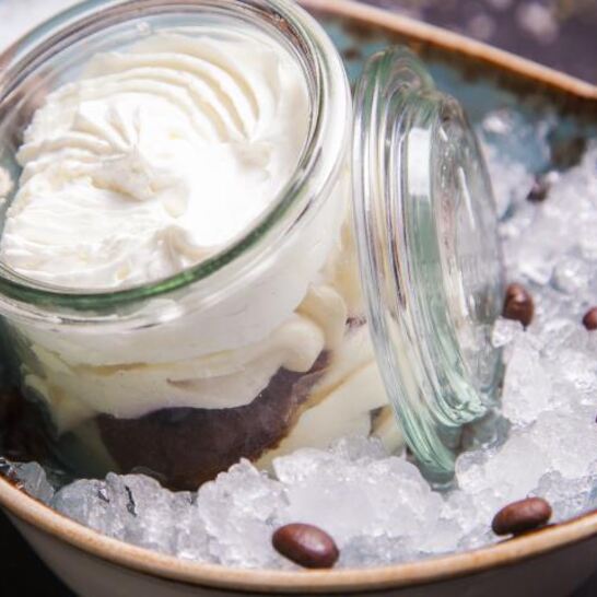 Рецепт овсяное тирамису с черничным джемом