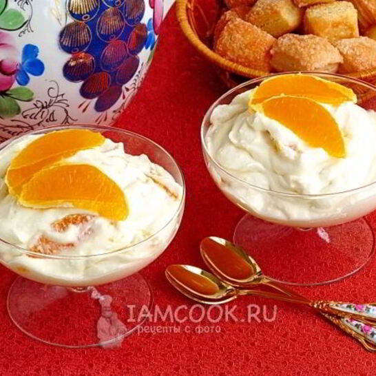 Рецепт творожно-апельсинового десерт