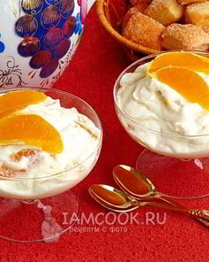 Творожно-апельсиновый десерт