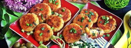 биточки из картофеля и творога с маслинами. Шаг 10