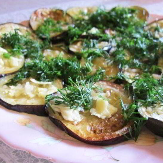 Рецепт гарнир из жареных баклажанов