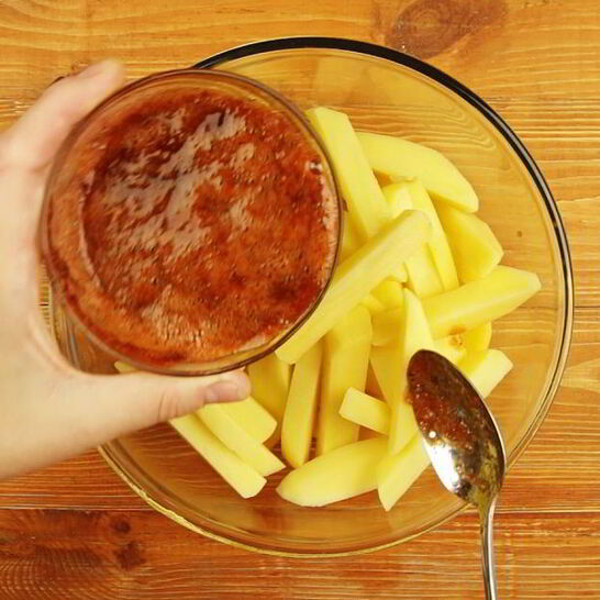 Рецепт картофель фри без масла