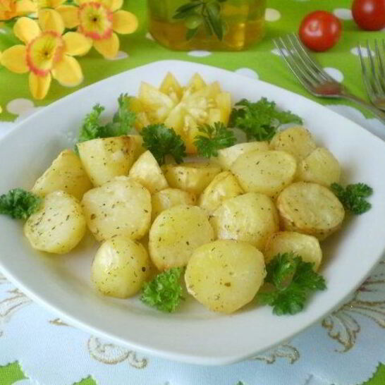 Рецепт картофель кусочками в духовке