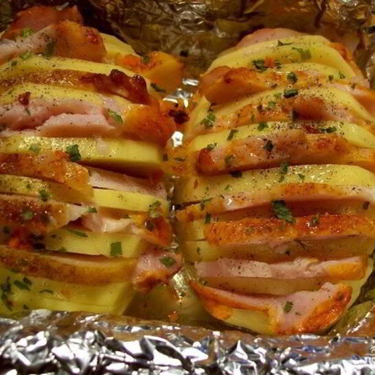 Рецепт картофель с беконом в духовке