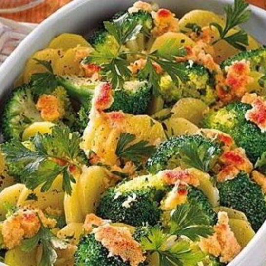 Рецепт картофель с брокколи