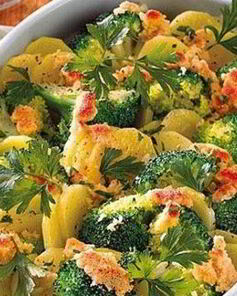 Картофель с брокколи