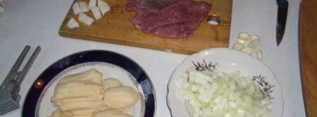 картофель жареный с мясом. Шаг 4