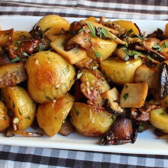 Рецепт картошка с грибами в рукаве в духовке