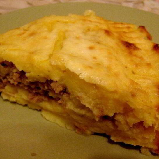 Рецепт картошка со свининой и сыром в духовке