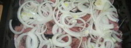 картошка со свининой и сыром в духовке. Шаг 5