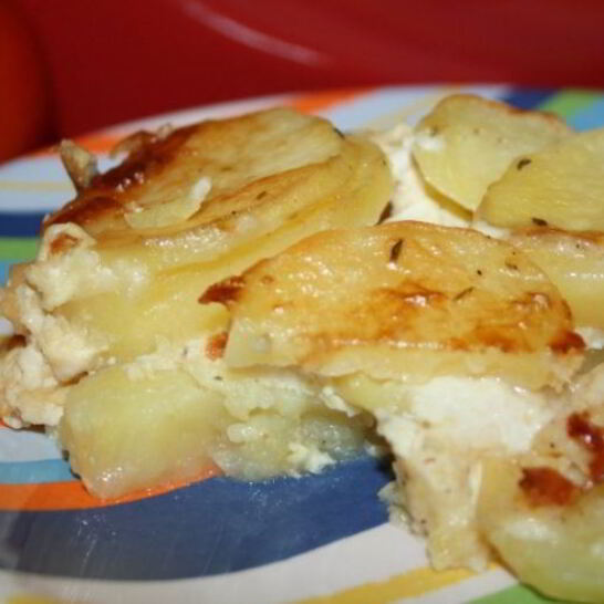 Рецепт картошка в духовке со сливками и сыром