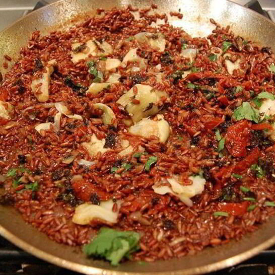 Рецепт красный рис с артишоками и кардамоном