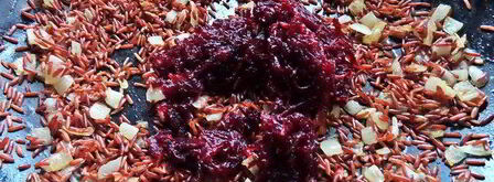 красный рис в вине с лососем и сыром. Шаг 5