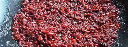 красный рис в вине с лососем и сыром. Шаг 9