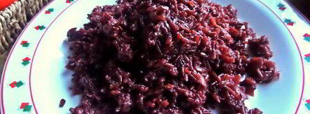 красный рис в вине с лососем и сыром. Шаг 10