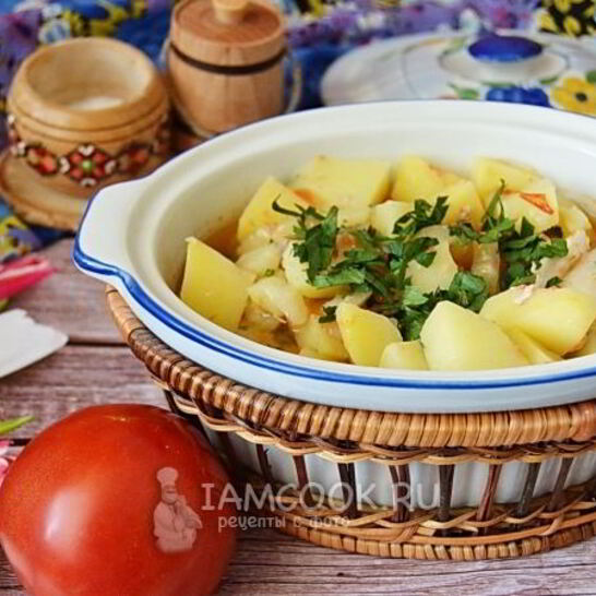 Рецепт молодая картошка с мясом в духовке