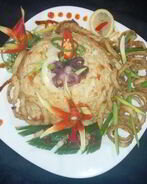 Острый рис Том-Ям с кальмарами