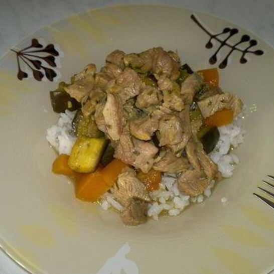 Рецепт рис по-тайски с бедром индейки