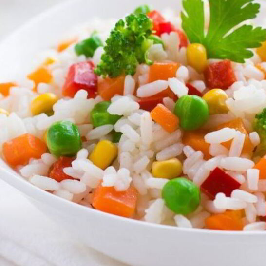 Рецепт рис с горошком и кукурузой