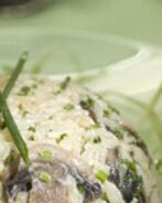 Рис с грибами и сыром маскарпоне