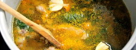 рис с мясом и шпинатом в мультиварке. Шаг 5