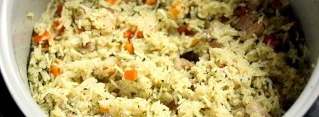 рис с мясом и шпинатом в мультиварке. Шаг 6