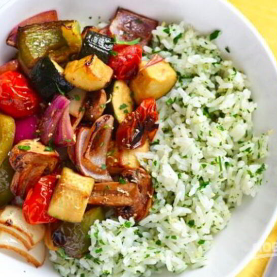 Рецепт рис с овощами