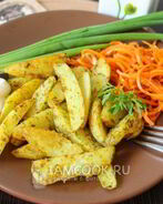 Жареный картофель в панировке