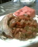 Долма из копченой рыбы