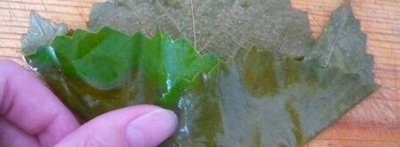 долма из свежих виноградных листьев. Шаг 9