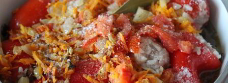 голубцы из мангольда с фаршированными овощами. Шаг 9