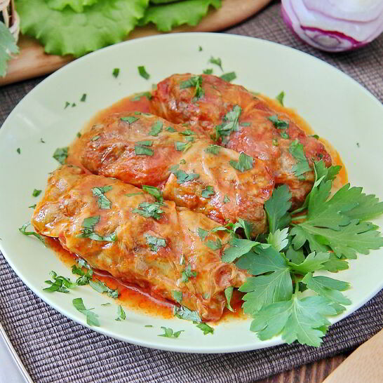 Рецепт голубцы из молодой капусты с фаршем и чечевицей