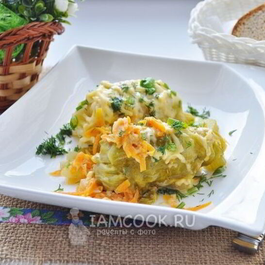 Рецепт голубцы с индейкой в сливочном соусе в мультиварке