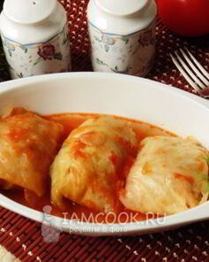 Голубцы с курицей, свиной грудинкой и грибами