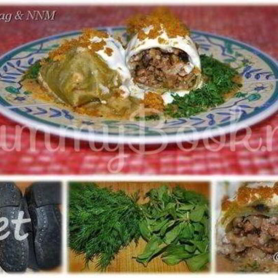 Рецепт голубцы с мясом, перловкой и грибами