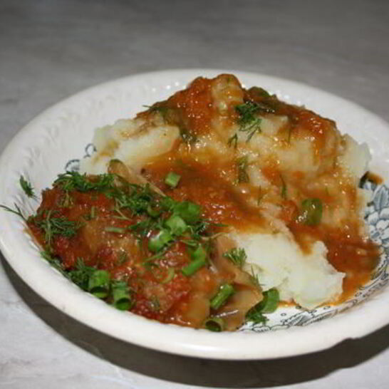 Рецепт голубцы в подливе с пюре