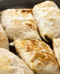 Мясные голубцы с перловкой